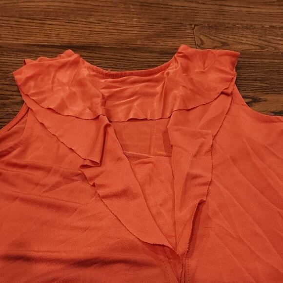 Country Road Women's Rust Tank Top Size XL Loose Fit Vacation Summer Flowy Loose - Picture 8 of 8